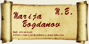 Marija Bogdanov vizit kartica